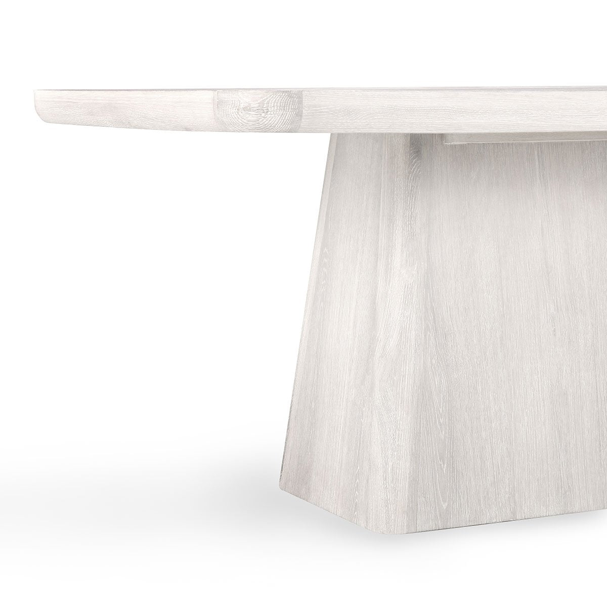 Orlando Oak Veneer 95" Dining Table Milk White | BeBoldFurniture