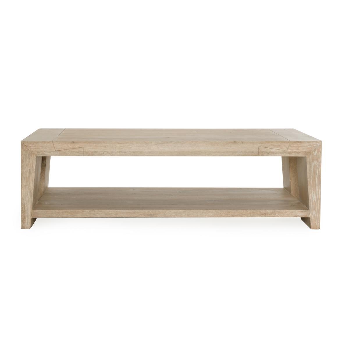 Troy Reclaimed Oak 60" Coffee Table Aged Cream | BeBoldFurniture