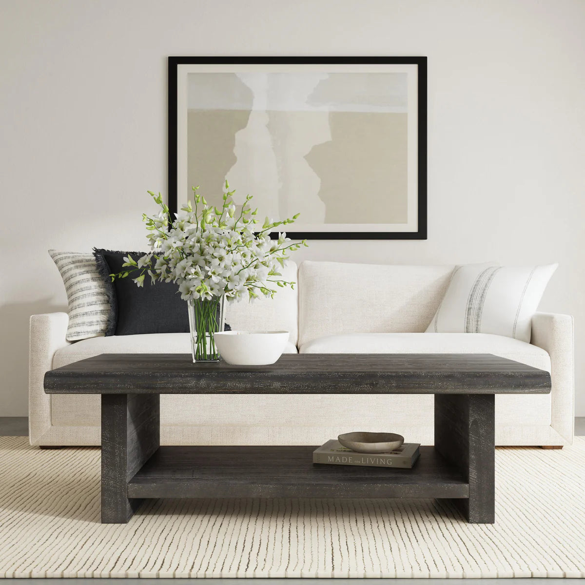 Larson Solid Wood Rectangle Coffee Table | BeBoldFurniture