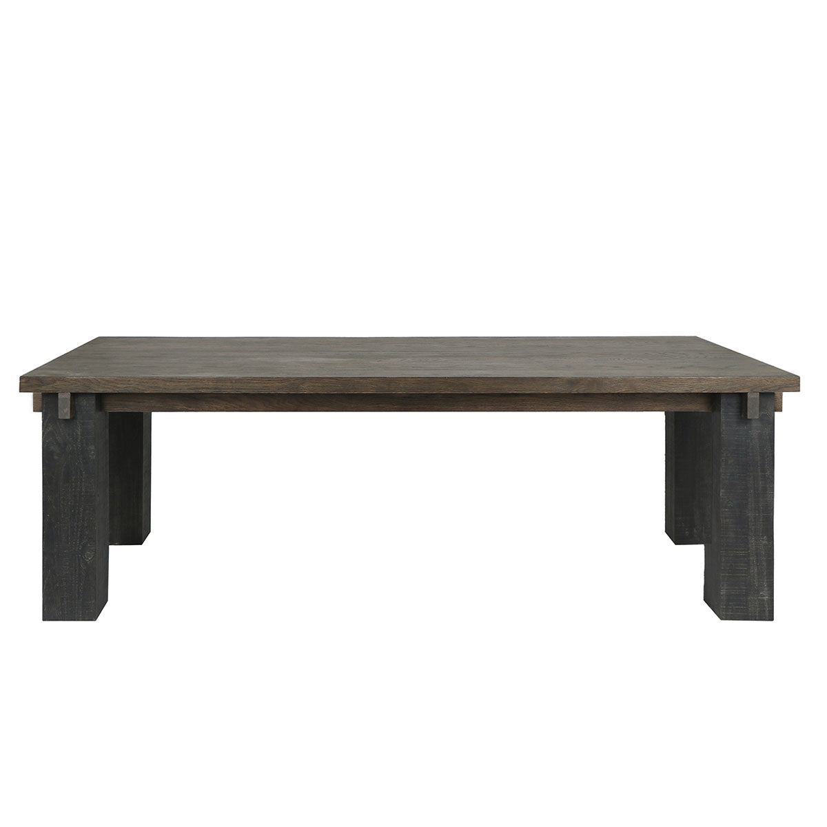 Duncan Reclaimed Pine 90" Dining Table Suede Brown/Carbon Black | BeBoldFurniture