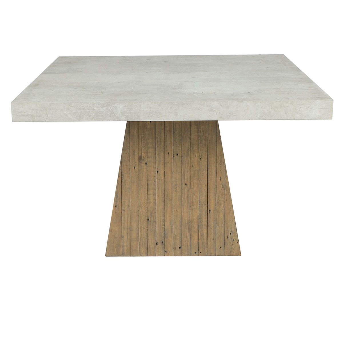 Ridley Reclaimed Pine 47" Square Dining Table Natural/Weathered Chalk | BeBoldFurniture