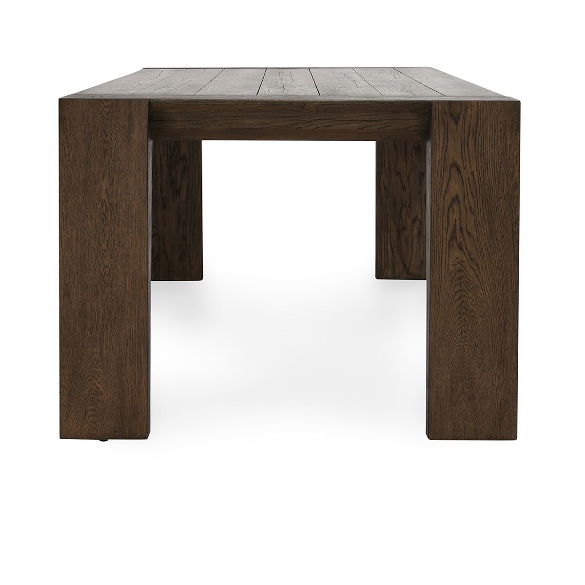 Troy Reclaimed Oak 89" Dining Table Suede Brown | BeBoldFurniture