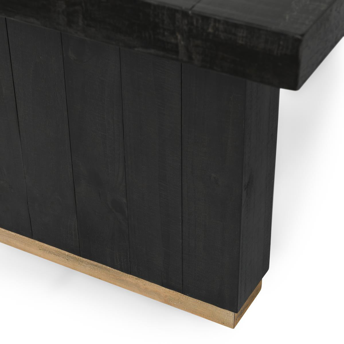 Lynx Reclaimed Wood 94" Dining Table Carbon Black | BeBoldFurniture