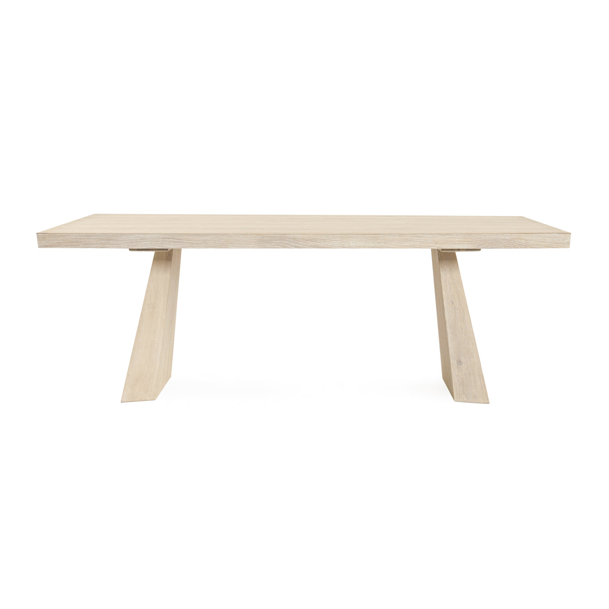 Sanford Oak Veneer 84" Dining Table Cream Washed | BeBoldFurniture
