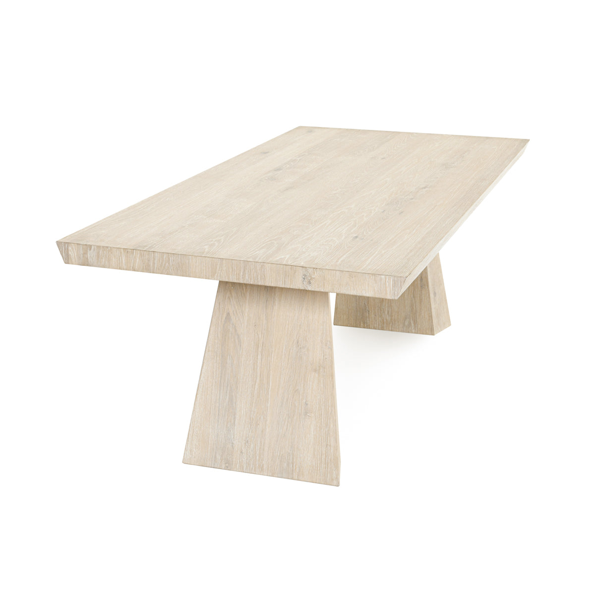 Sanford Oak Veneer 84" Dining Table Cream Washed | BeBoldFurniture
