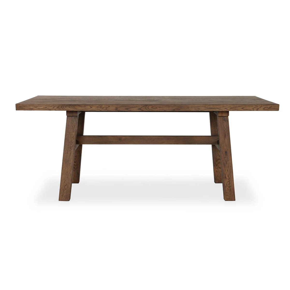 Lazar Reclaimed Oak 78" Dining Table Suede Brown | BeBoldFurniture
