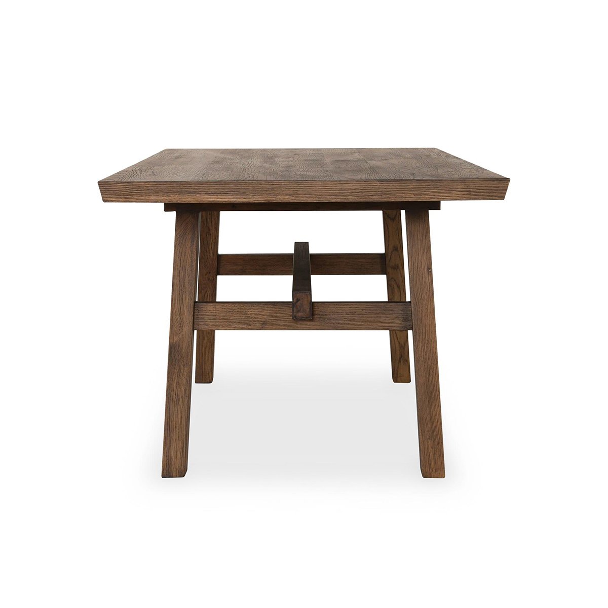 Lazar Reclaimed Oak 78" Dining Table Suede Brown | BeBoldFurniture
