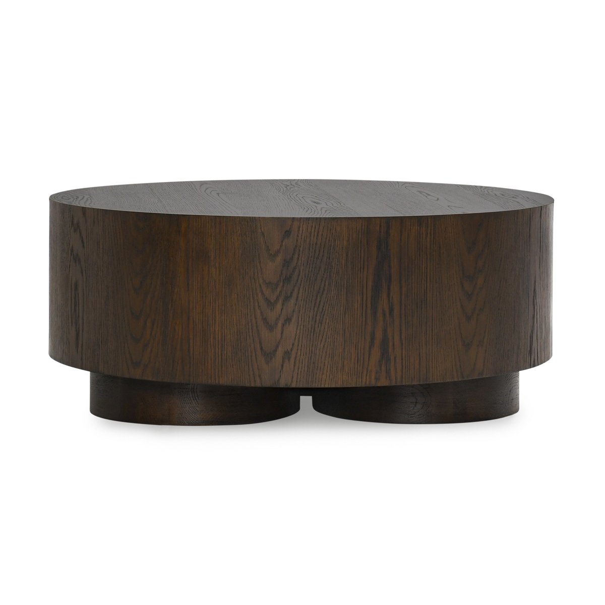 Runa Oak Veneer 42" Coffee Table Coffee Brown | BeBoldFurniture