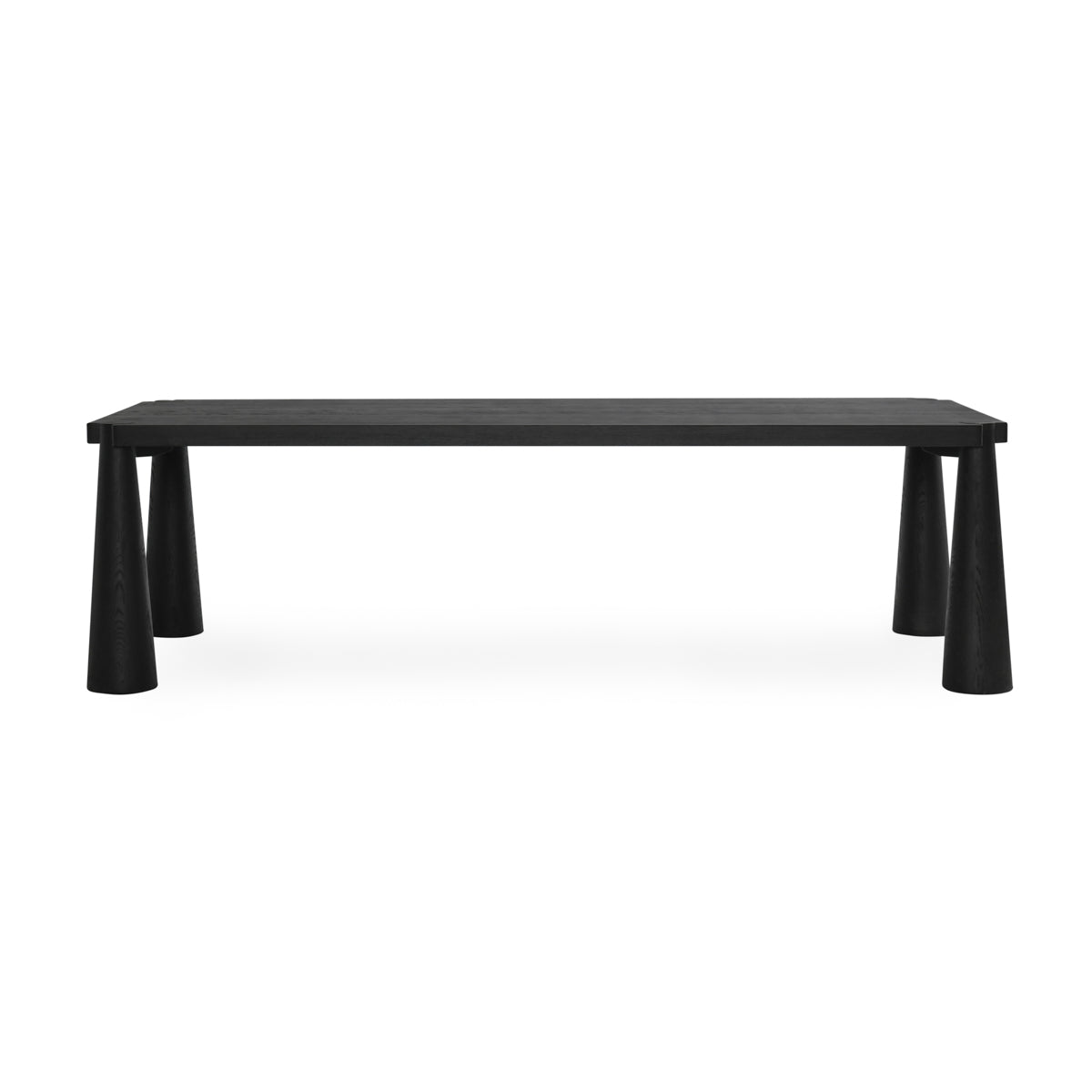 Atrop Oak Wood 102" Dining Table Ink Black | BeBoldFurniture