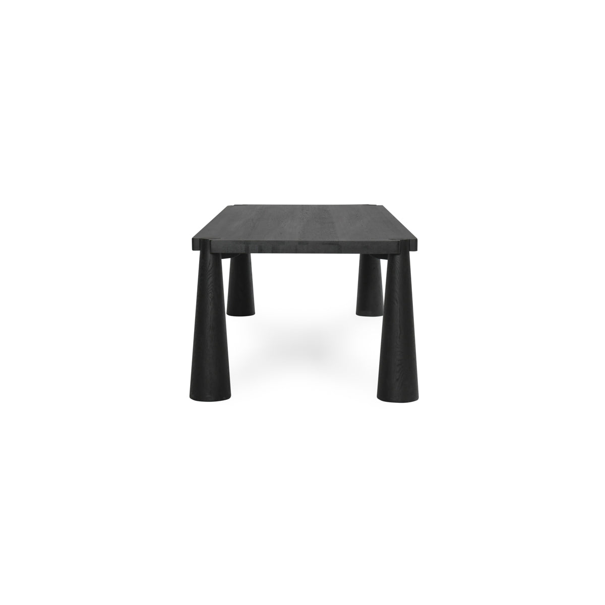 Atrop Oak Wood 102" Dining Table Ink Black | BeBoldFurniture