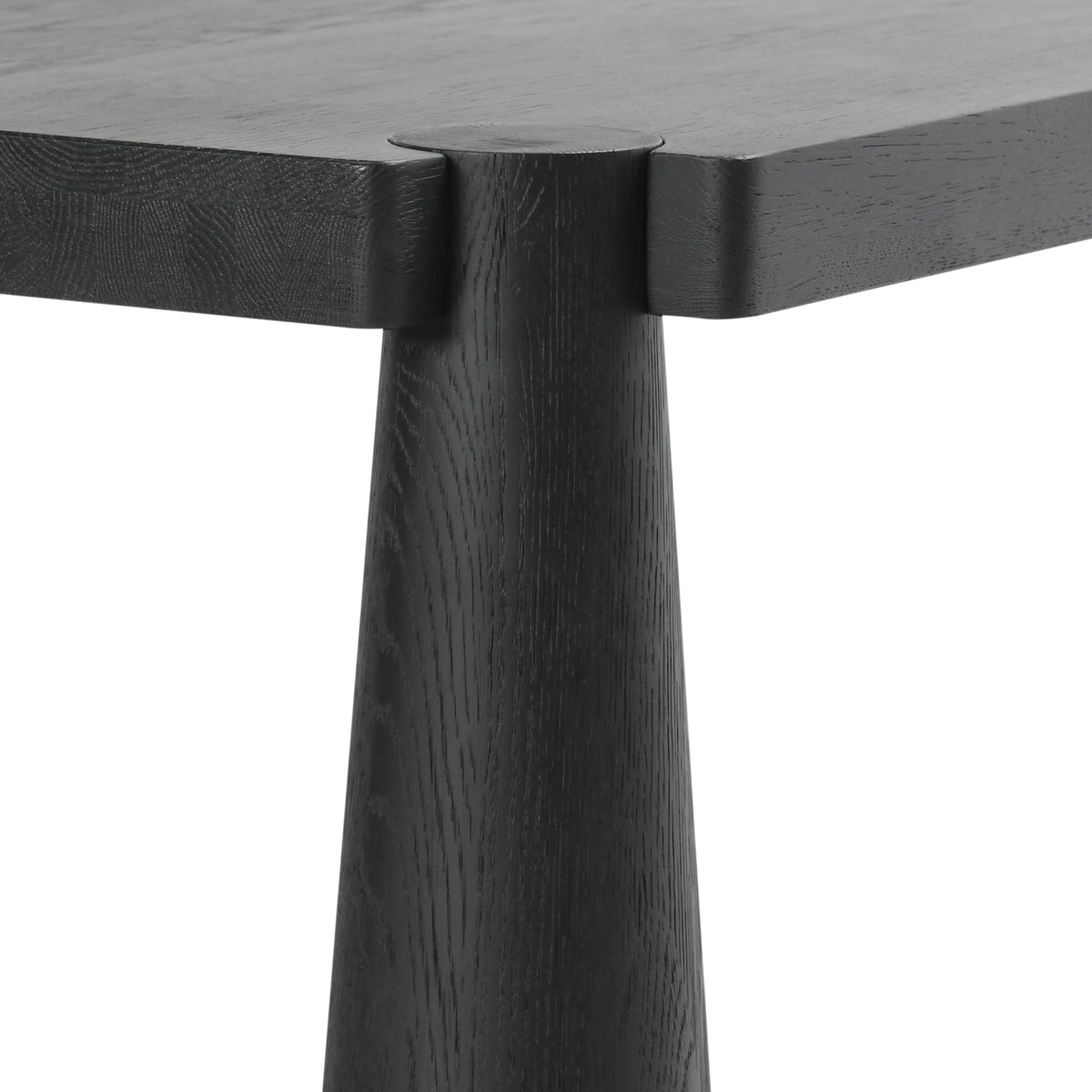 Atrop Oak Wood 102" Dining Table Ink Black | BeBoldFurniture