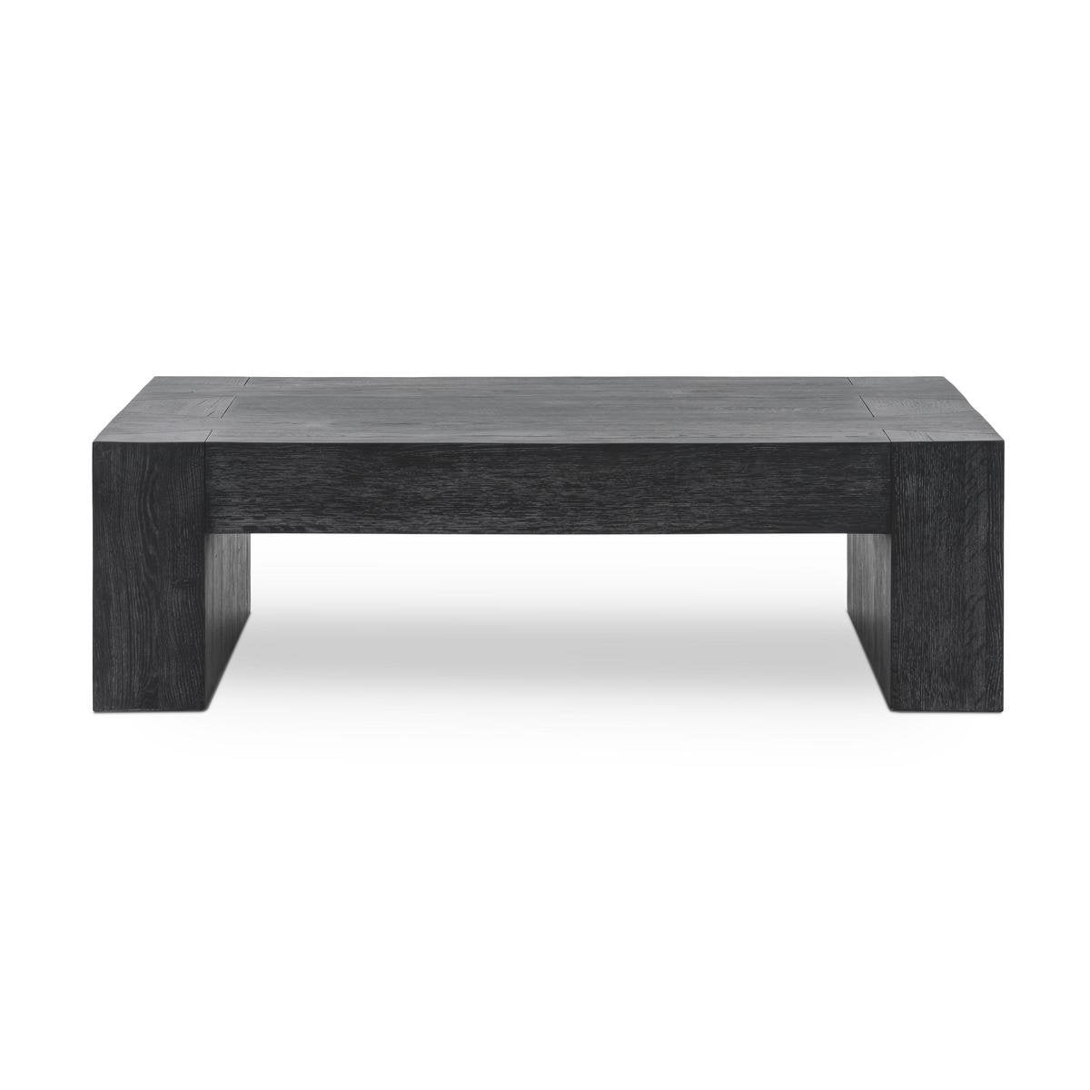 Bristol Reclaimed Oak 60" Coffee Table Black | BeBoldFurniture