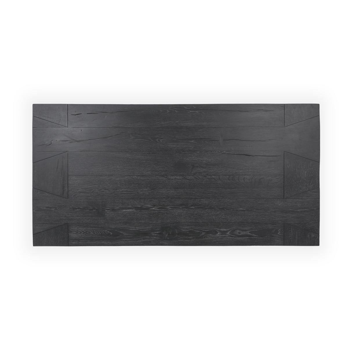 Bristol Reclaimed Oak 60" Coffee Table Black | BeBoldFurniture