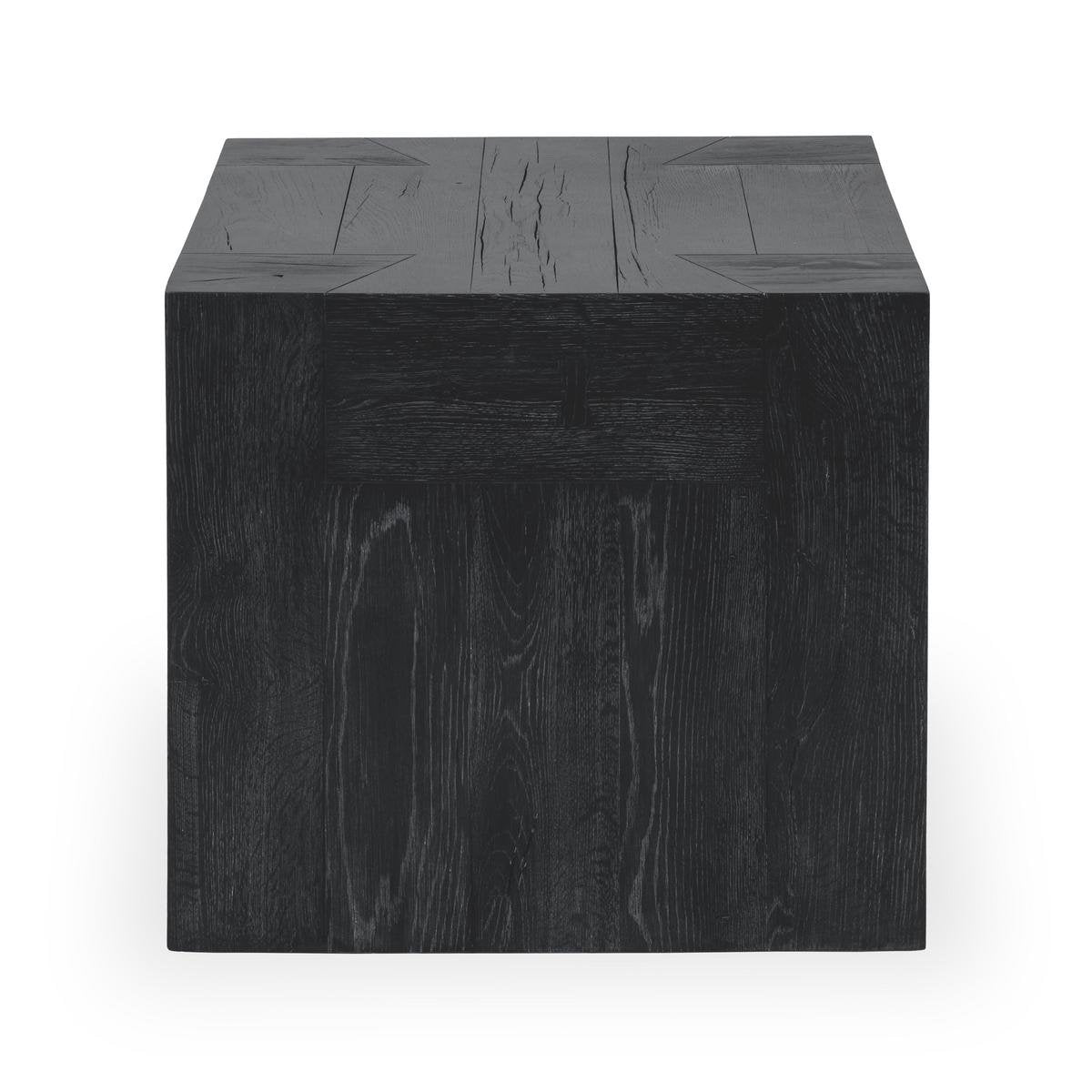 Bristol Reclaimed Oak 24" End Table Black | BeBoldFurniture