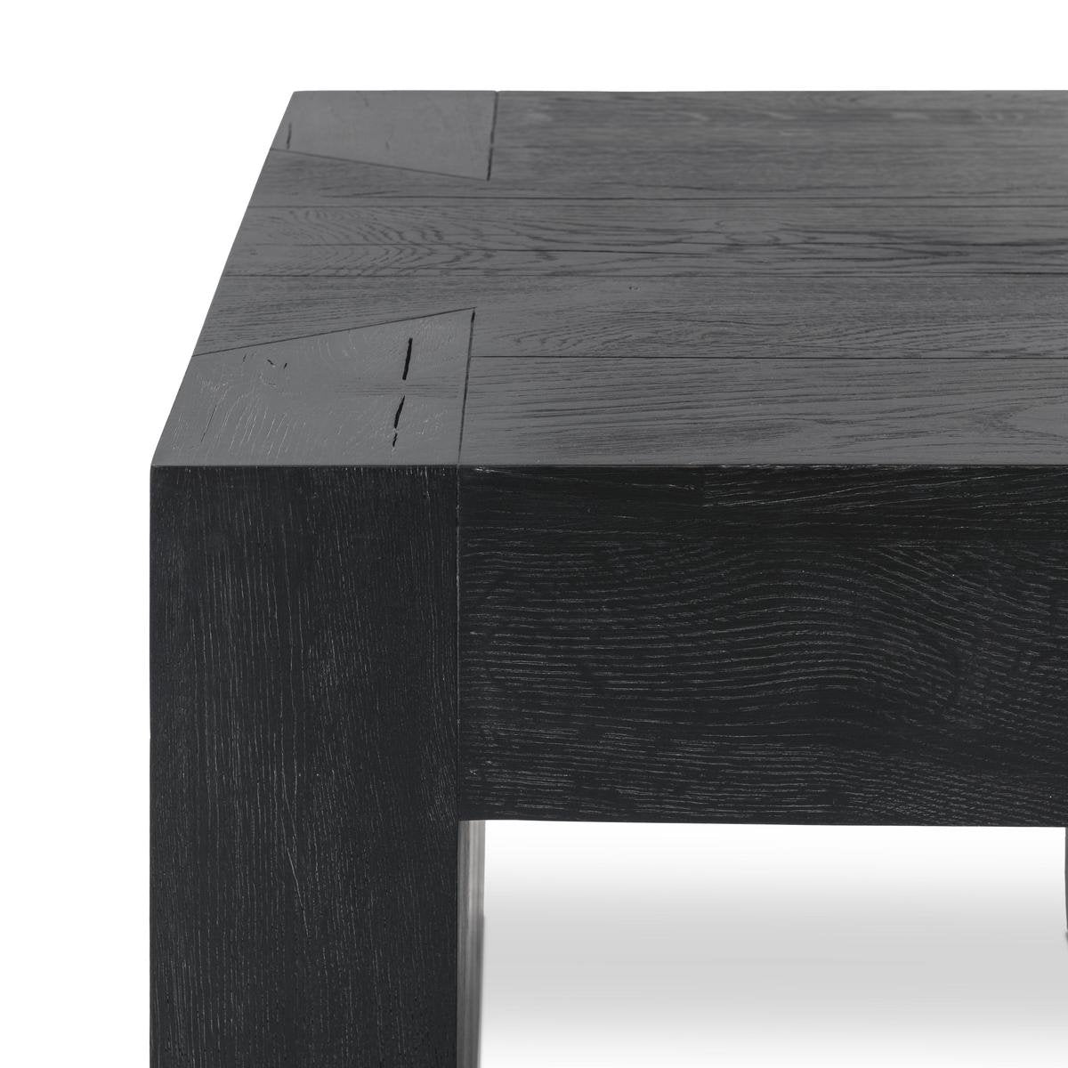 Bristol Reclaimed Oak 24" End Table Black | BeBoldFurniture