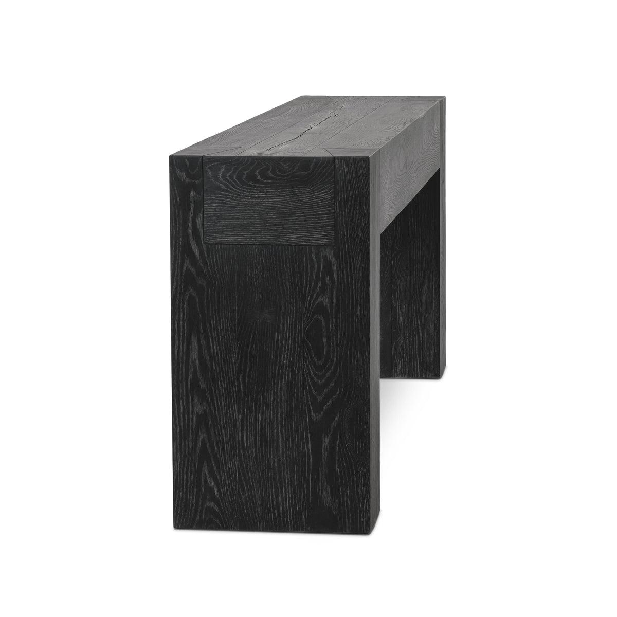 Bristol Reclaimed Oak 72" Console Table Black | BeBoldFurniture