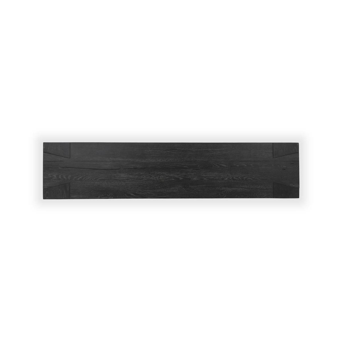 Bristol Reclaimed Oak 72" Console Table Black | BeBoldFurniture