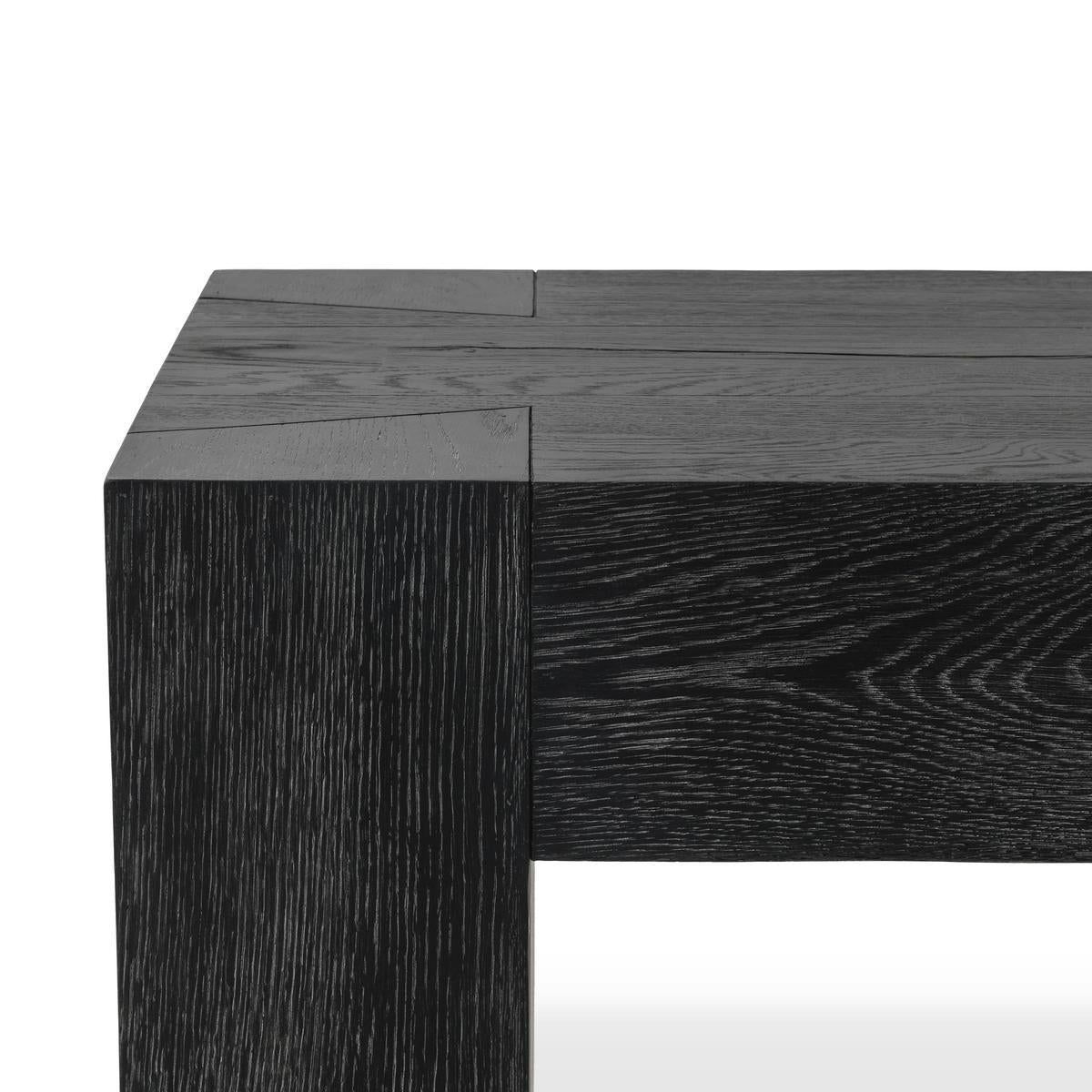 Bristol Reclaimed Oak 72" Console Table Black | BeBoldFurniture