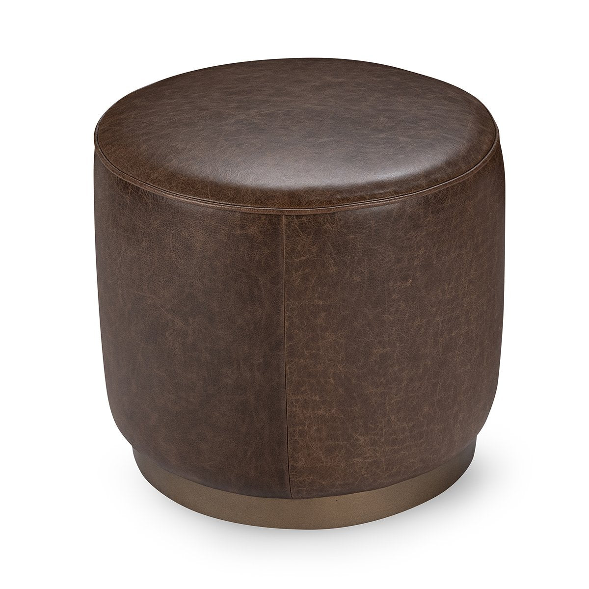 Clair Leather Round End Table | BeBoldFurniture