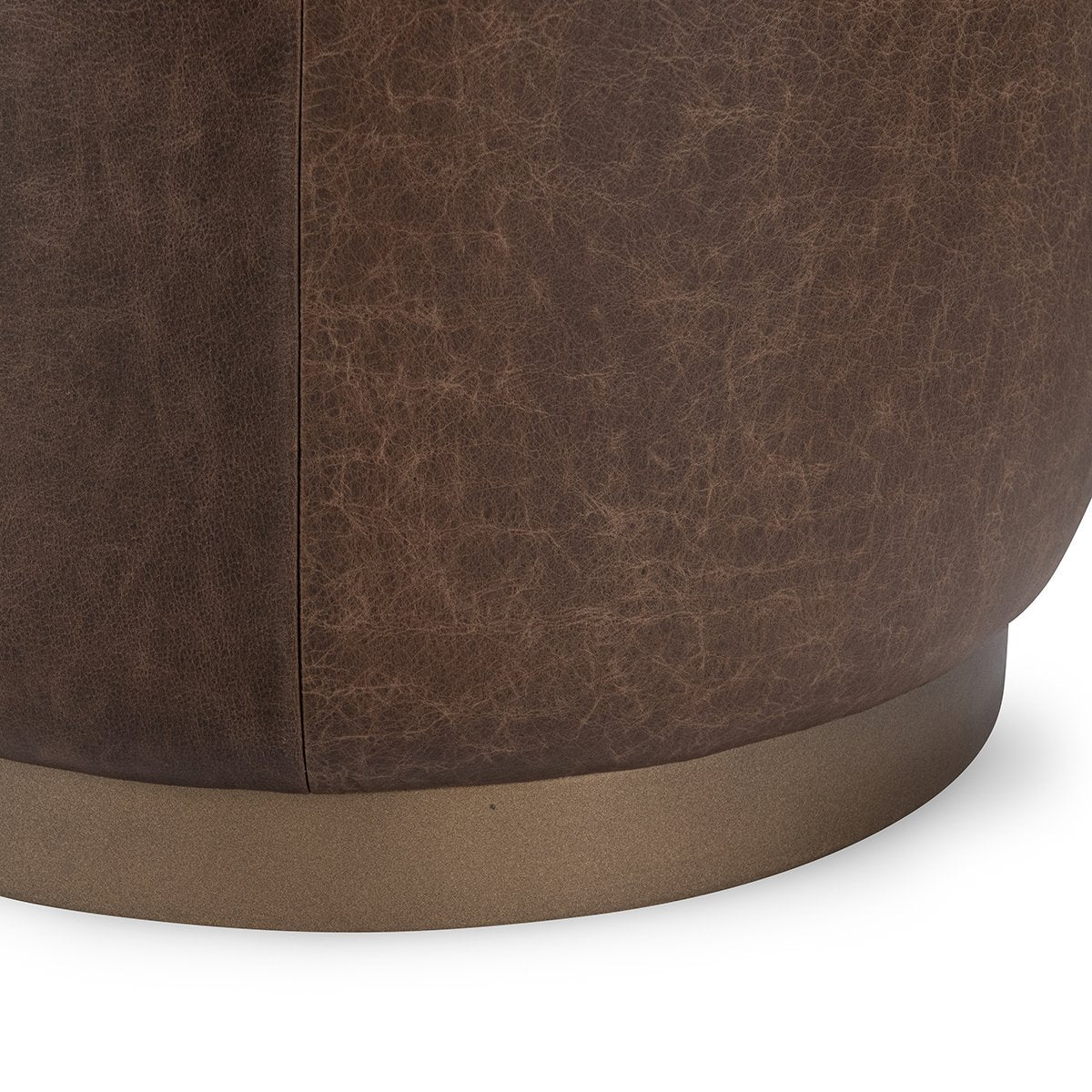 Clair Leather Round End Table | BeBoldFurniture