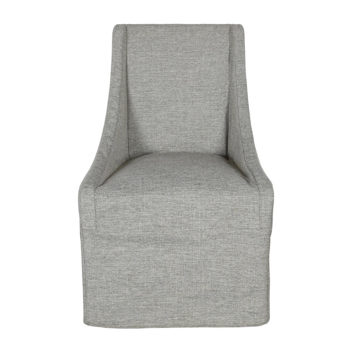 Warwick Upholstered Rolling Dining Chair Gray | BeBoldFurniture