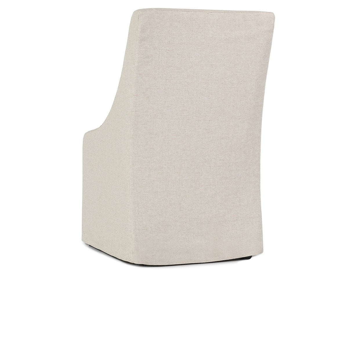 Warwick Upholstered Rolling Dining Chair Oatmeal | BeBoldFurniture