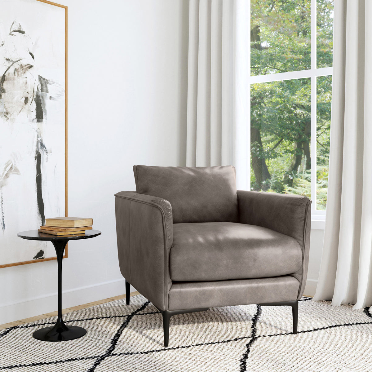 Abigail Club Chair Pewter Gray | BeBoldFurniture