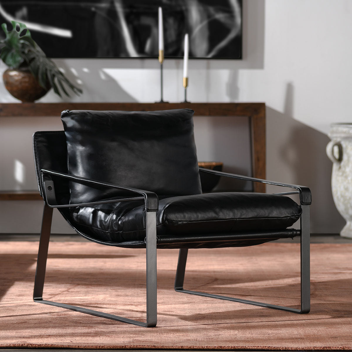 Morgan Accent Chair Jet Black | BeBoldFurniture