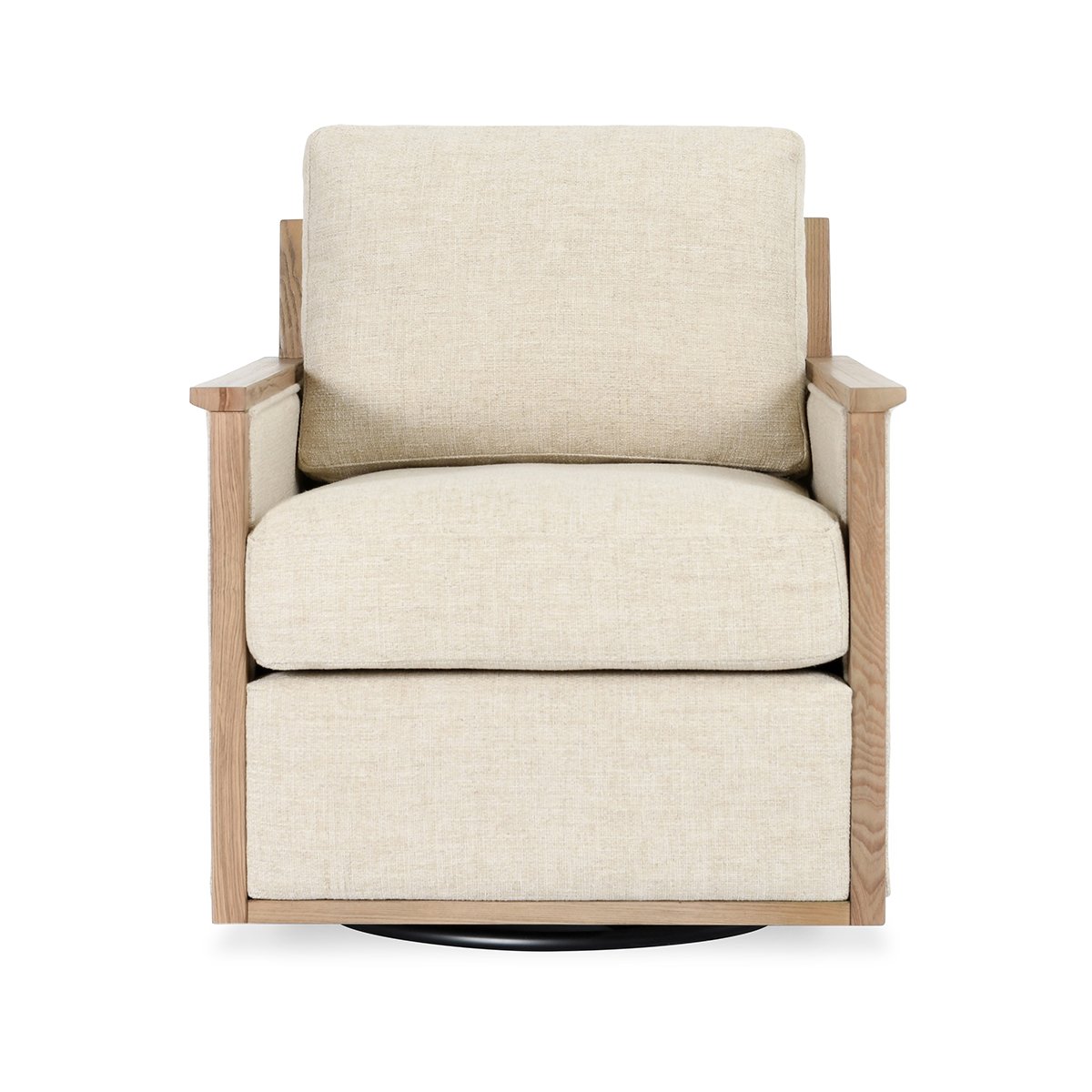 Norman Swivel Accent Chair Natural | BeBoldFurniture
