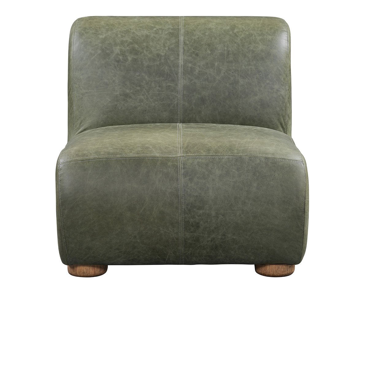 Arcadia Accent Chair Green Leather | BeBoldFurniture