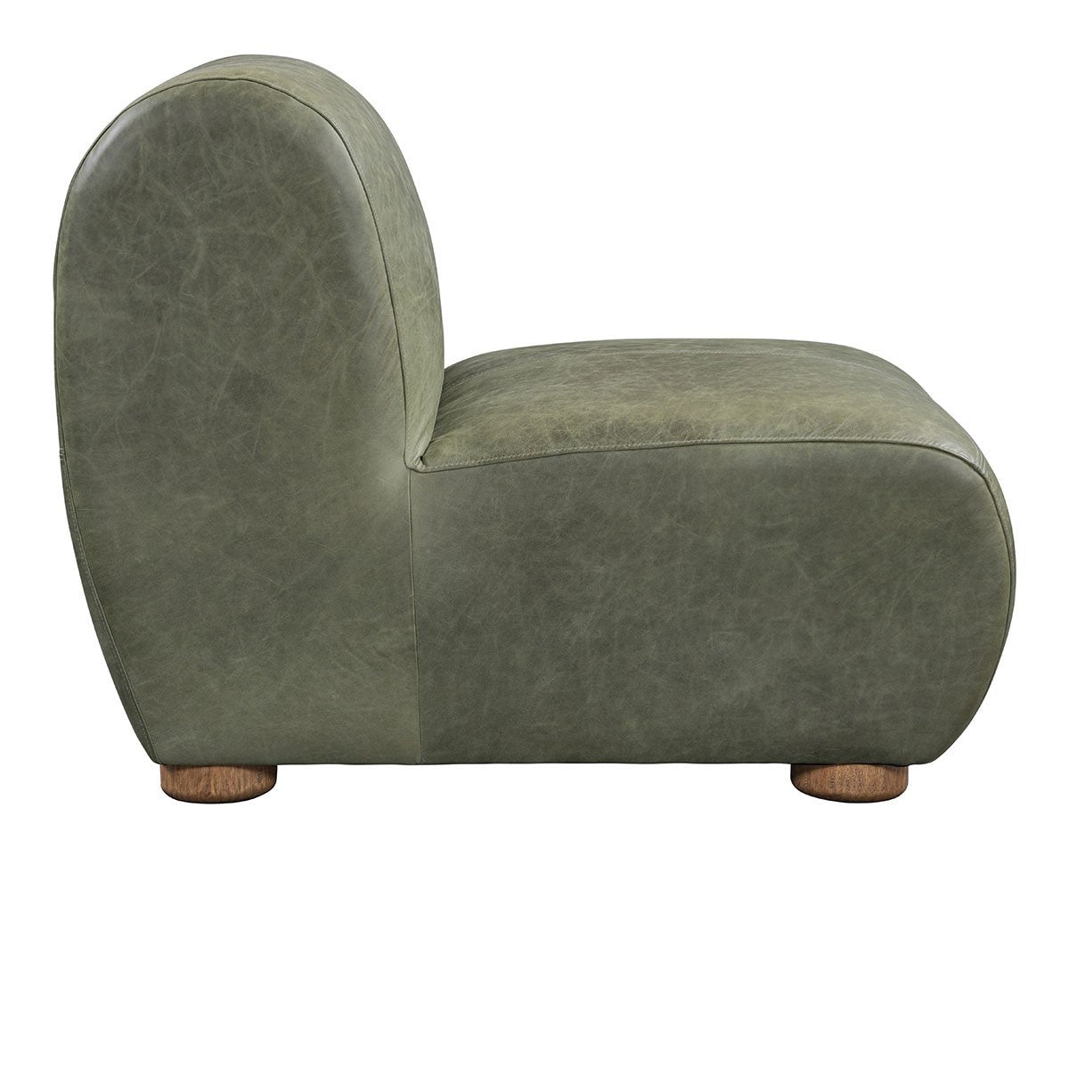 Arcadia Accent Chair Green Leather | BeBoldFurniture