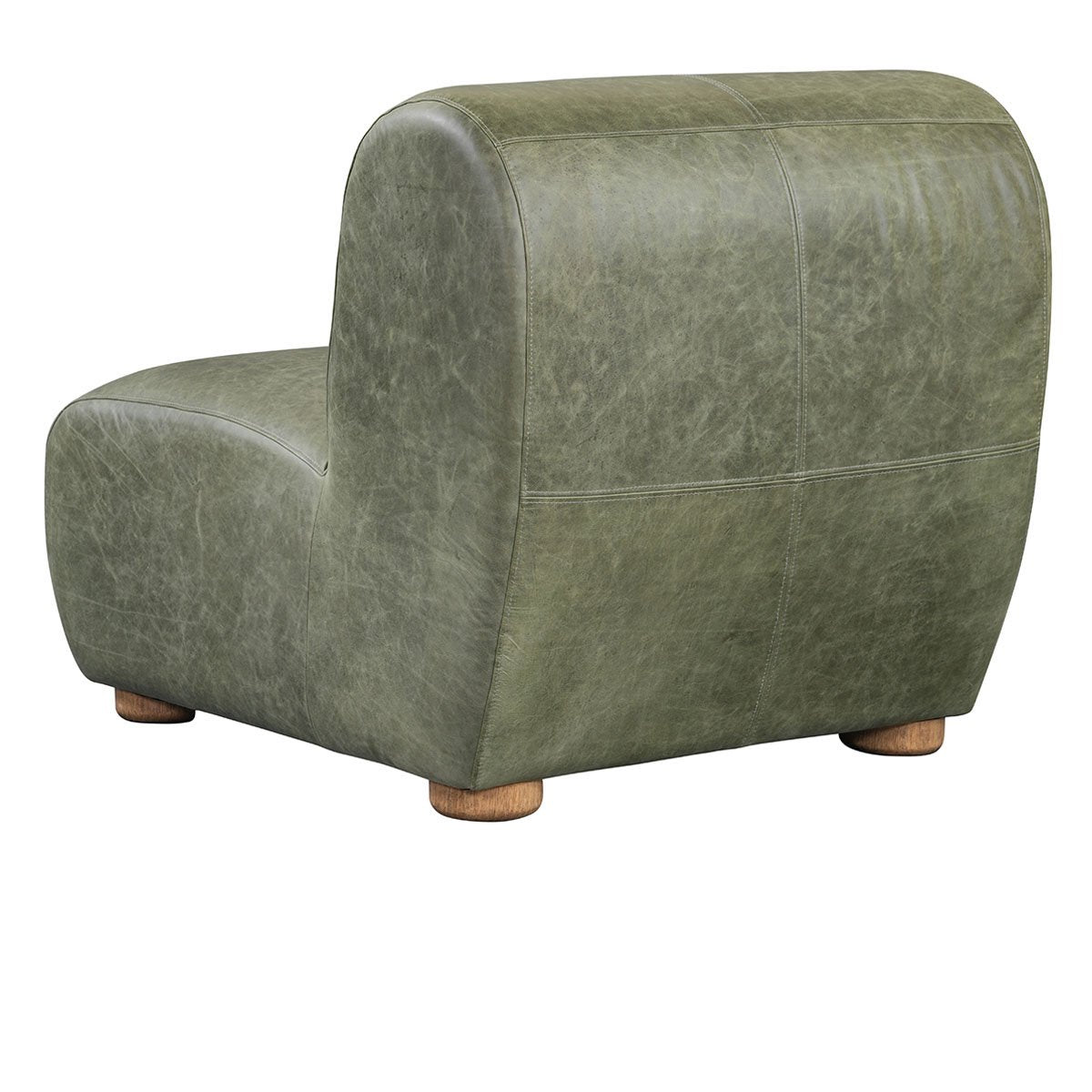 Arcadia Accent Chair Green Leather | BeBoldFurniture