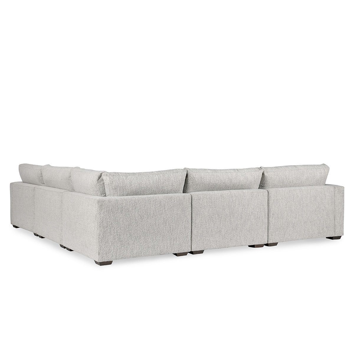 Ludwig Upholstered 5pc Sectional Ivory | BeBoldFurniture