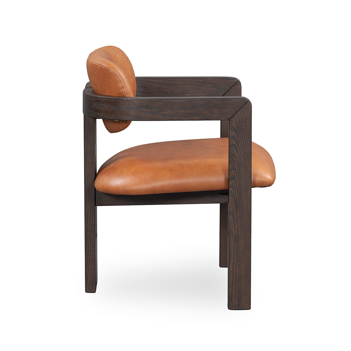 Martina Distressed Leather/Wood Dining Arm Chair | BeBoldFurniture