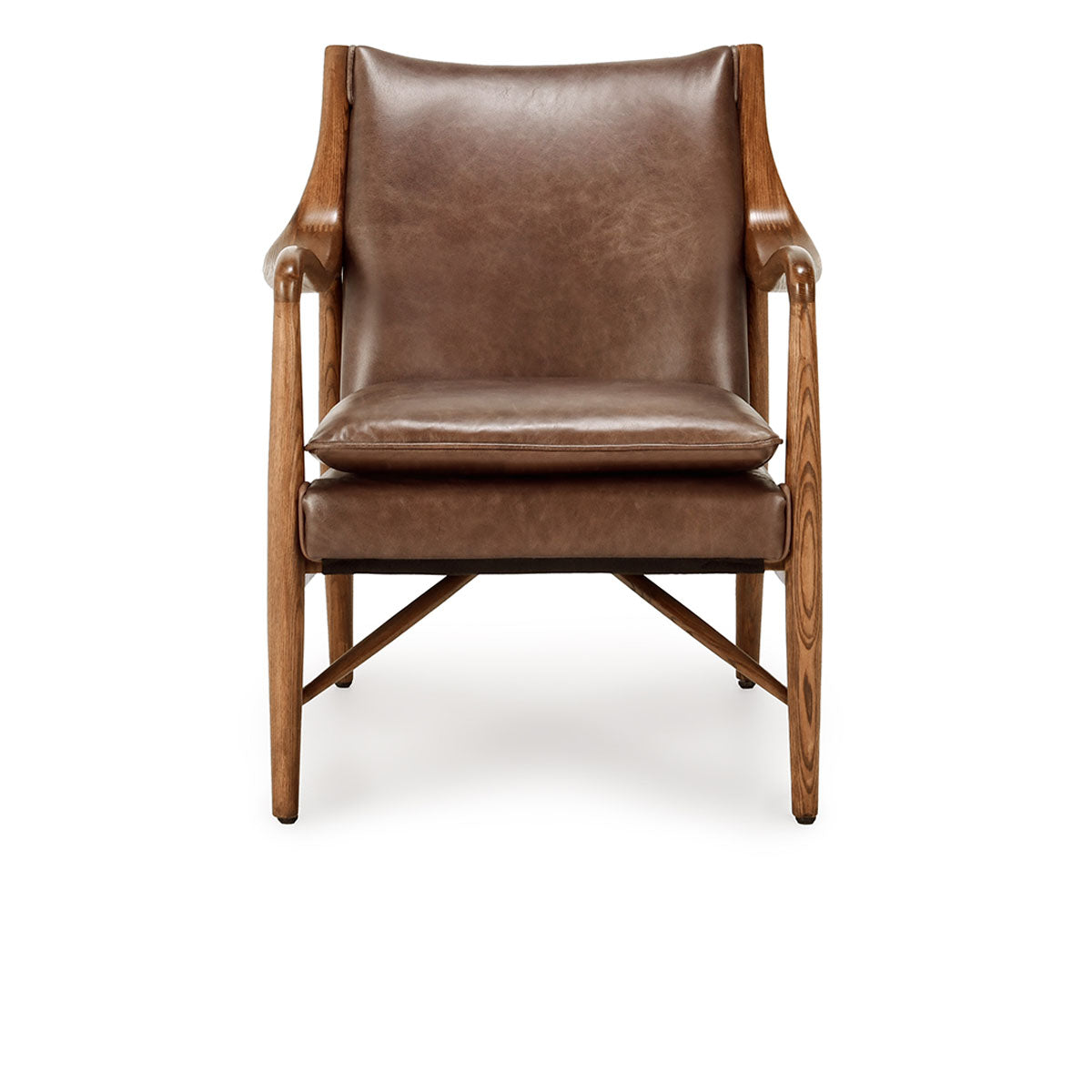 Kiannah Club Chair Barrel Brown | BeBoldFurniture