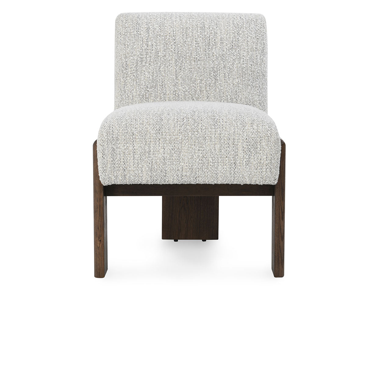 Chelsea Upholstered/Wood Dining Chair Pixel Ivory | BeBoldFurniture