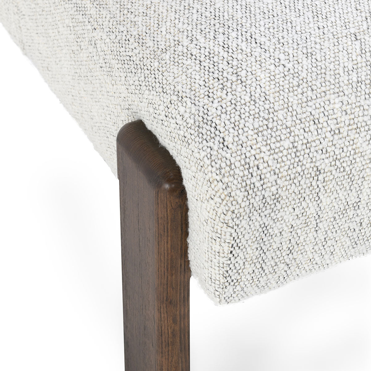 Chelsea Upholstered/Wood Dining Chair Pixel Ivory | BeBoldFurniture