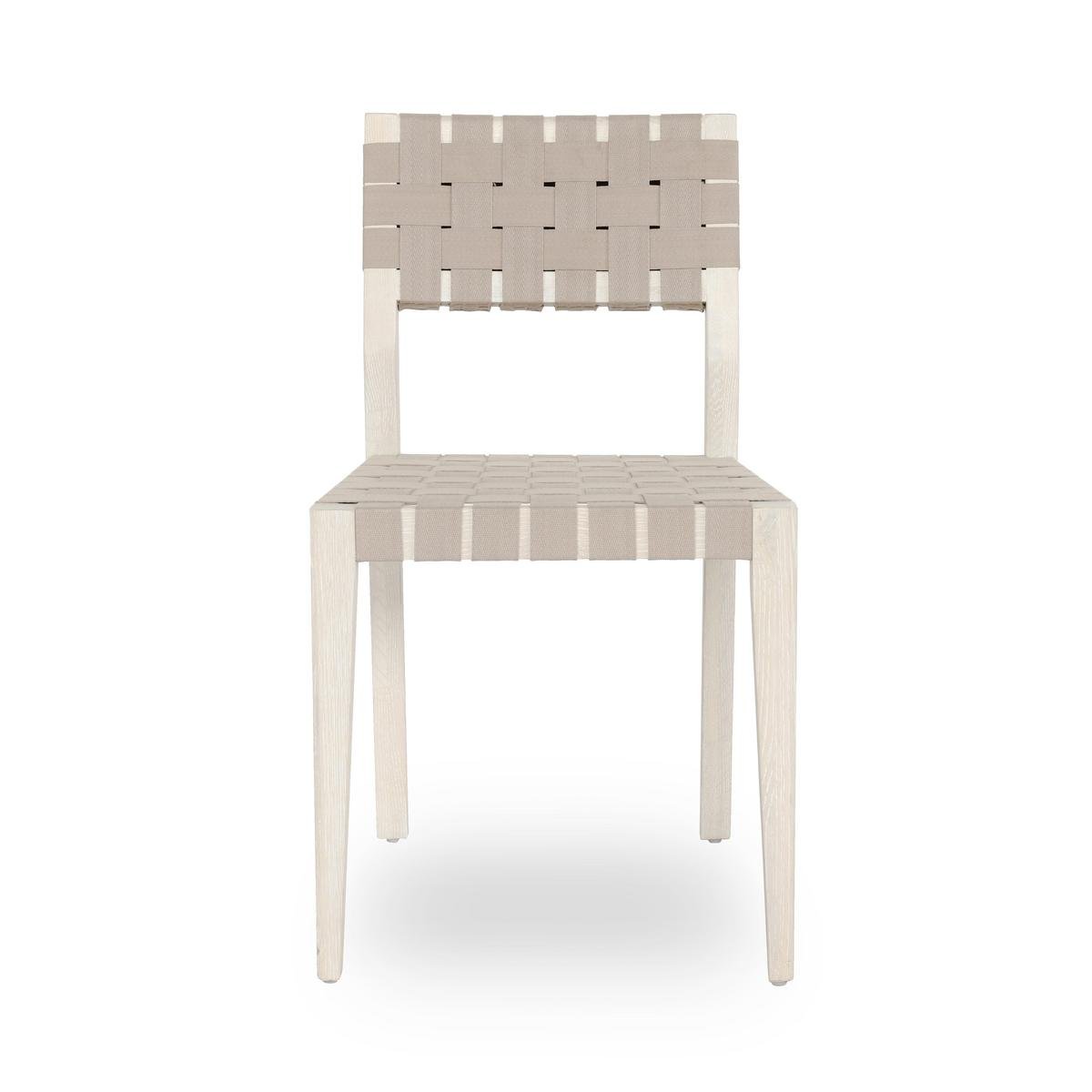 Orlando Oak Wood Set of 2 Dining Chair Milk White/Taupe | BeBoldFurniture