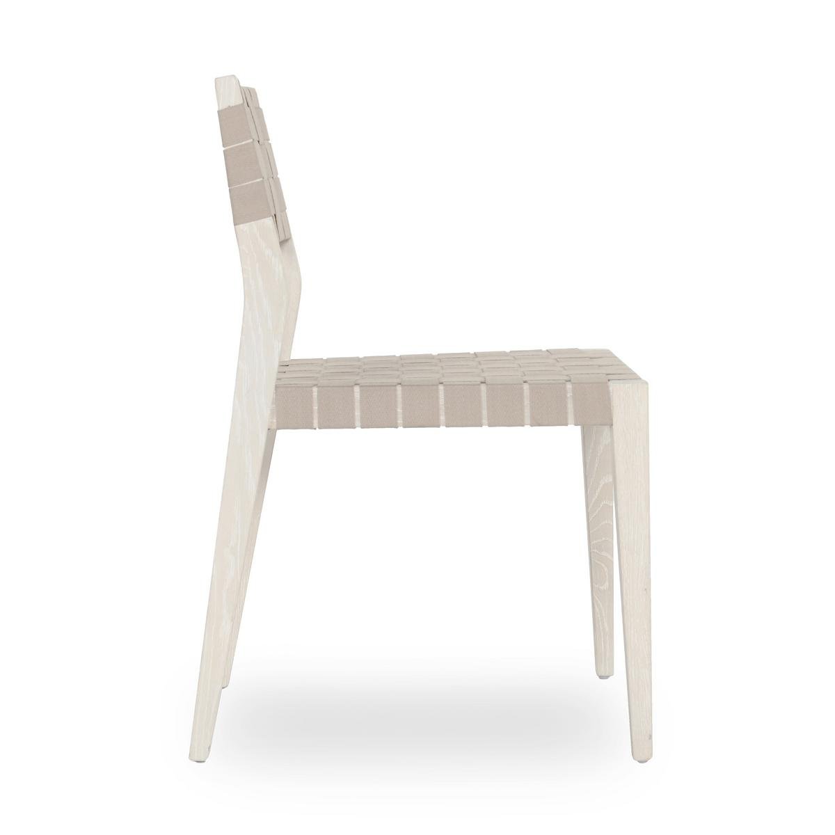 Orlando Oak Wood Set of 2 Dining Chair Milk White/Taupe | BeBoldFurniture