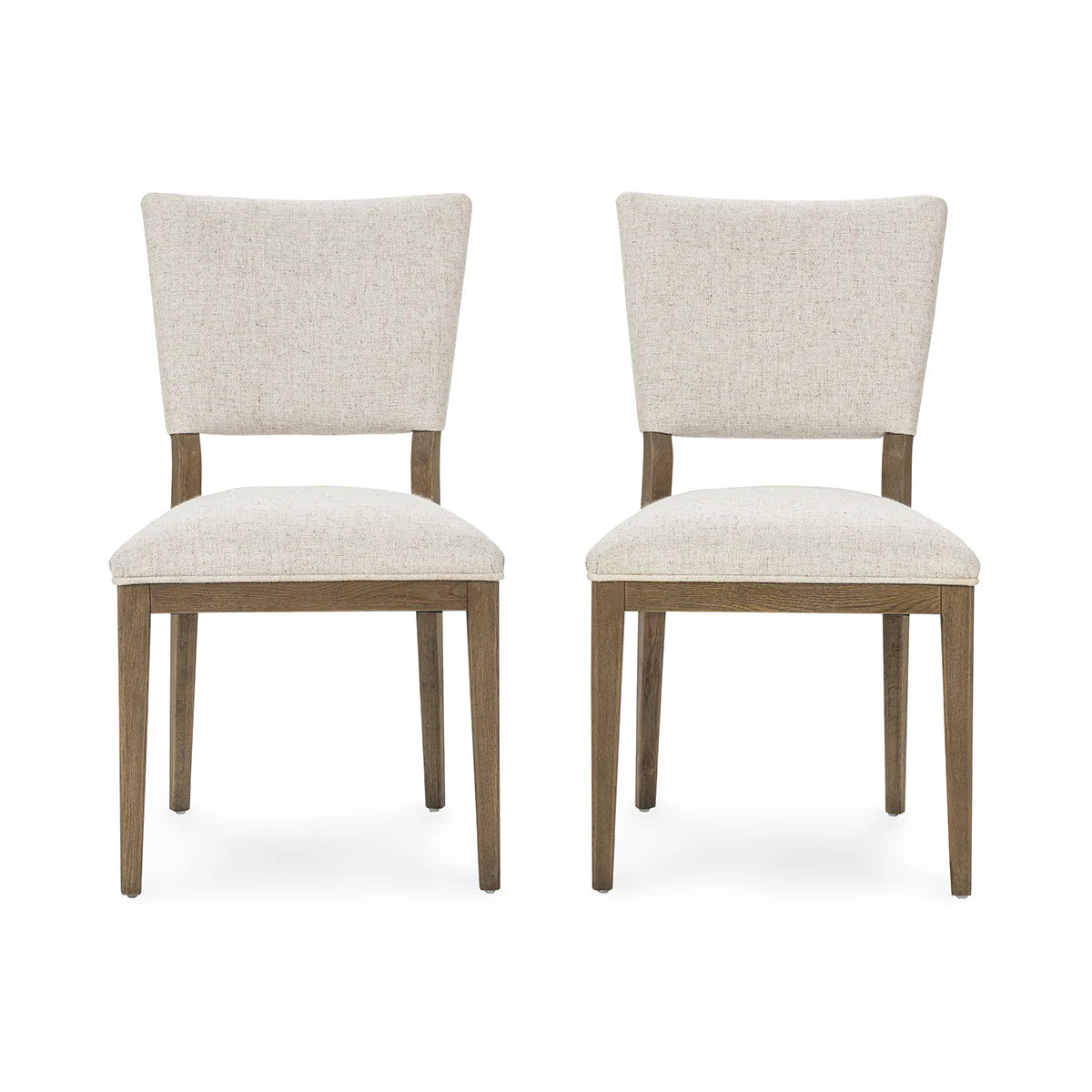 Phillip Upholstered Dining Chair Set of 2 Oatmeal | BeBoldFurniture