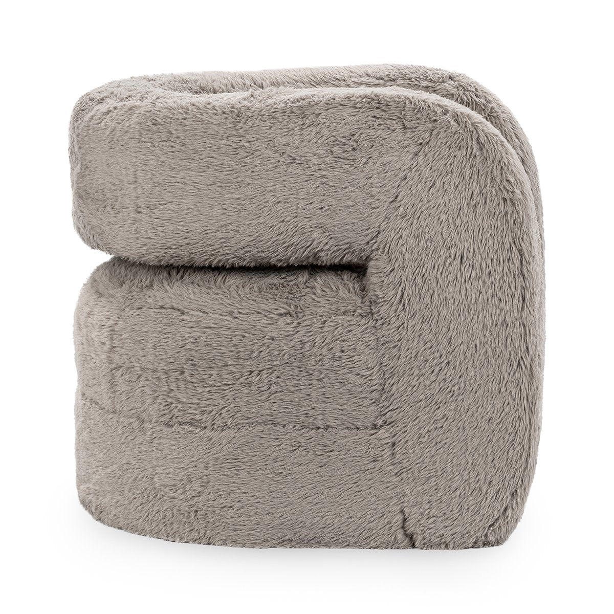 Teddy Plush Accent Chair Granite | BeBoldFurniture