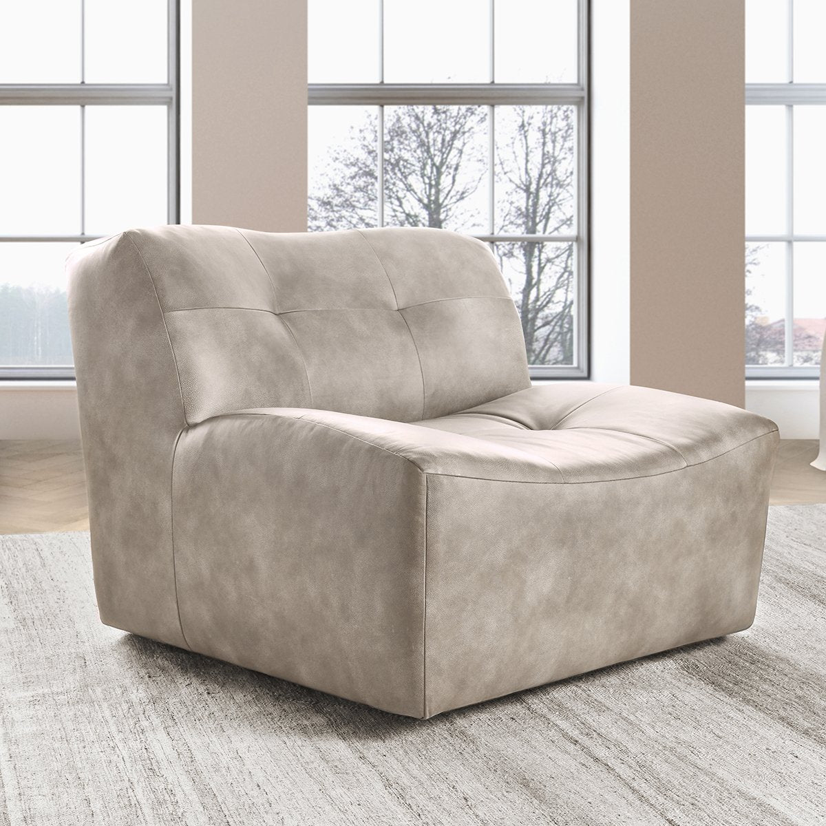 Gabriel Swivel Accent Chair Overcast Gray MX | BeBoldFurniture