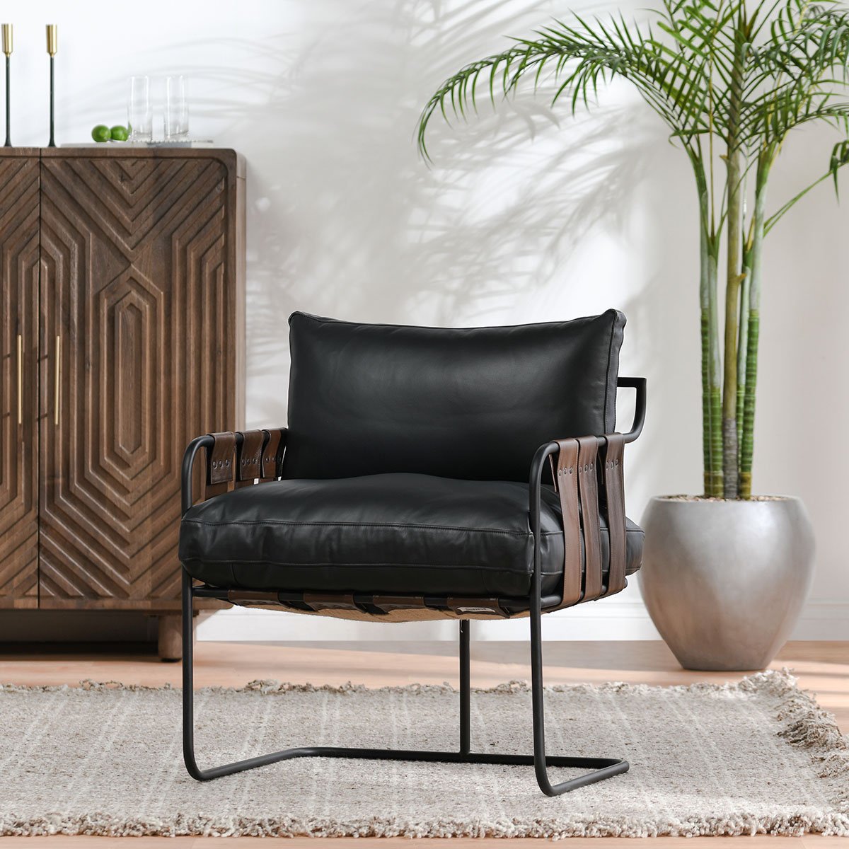 Toluca Accent Chair Black Mx | BeBoldFurniture