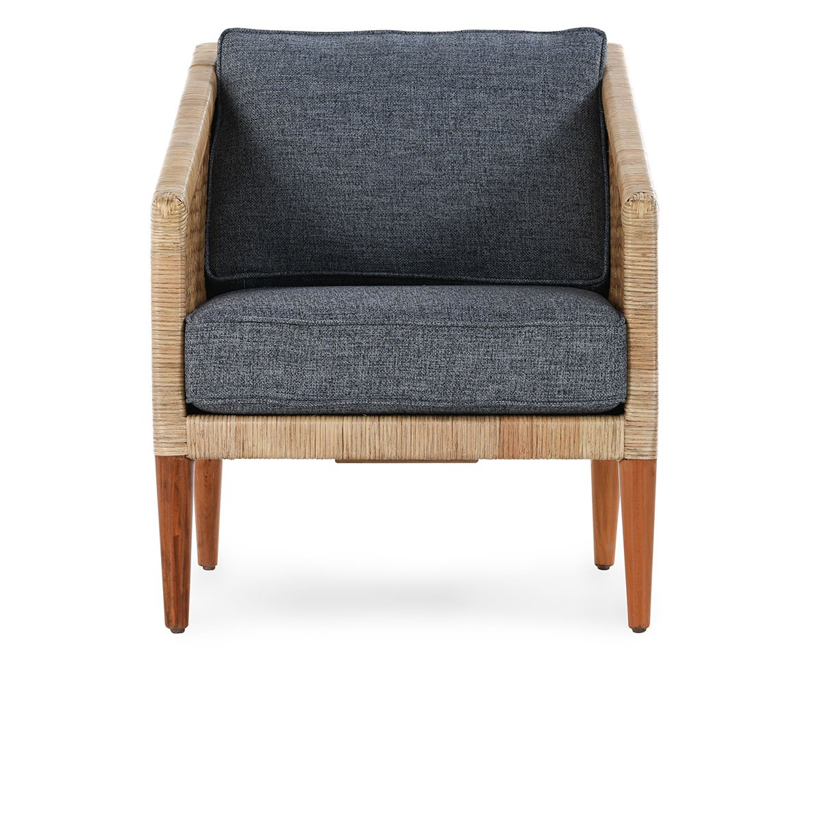 Kaitlin Accent Chair Natural/Blue | BeBoldFurniture