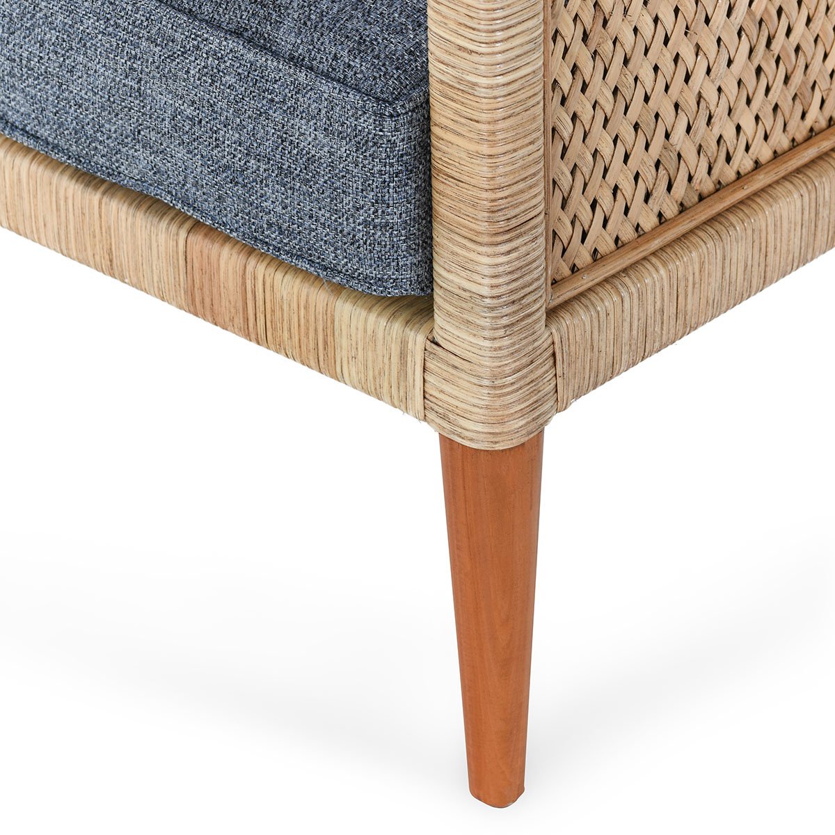 Kaitlin Accent Chair Natural/Blue | BeBoldFurniture