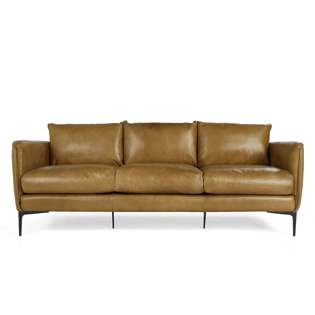 Abigail Leather Sofa Adobe Tan | BeBoldFurniture