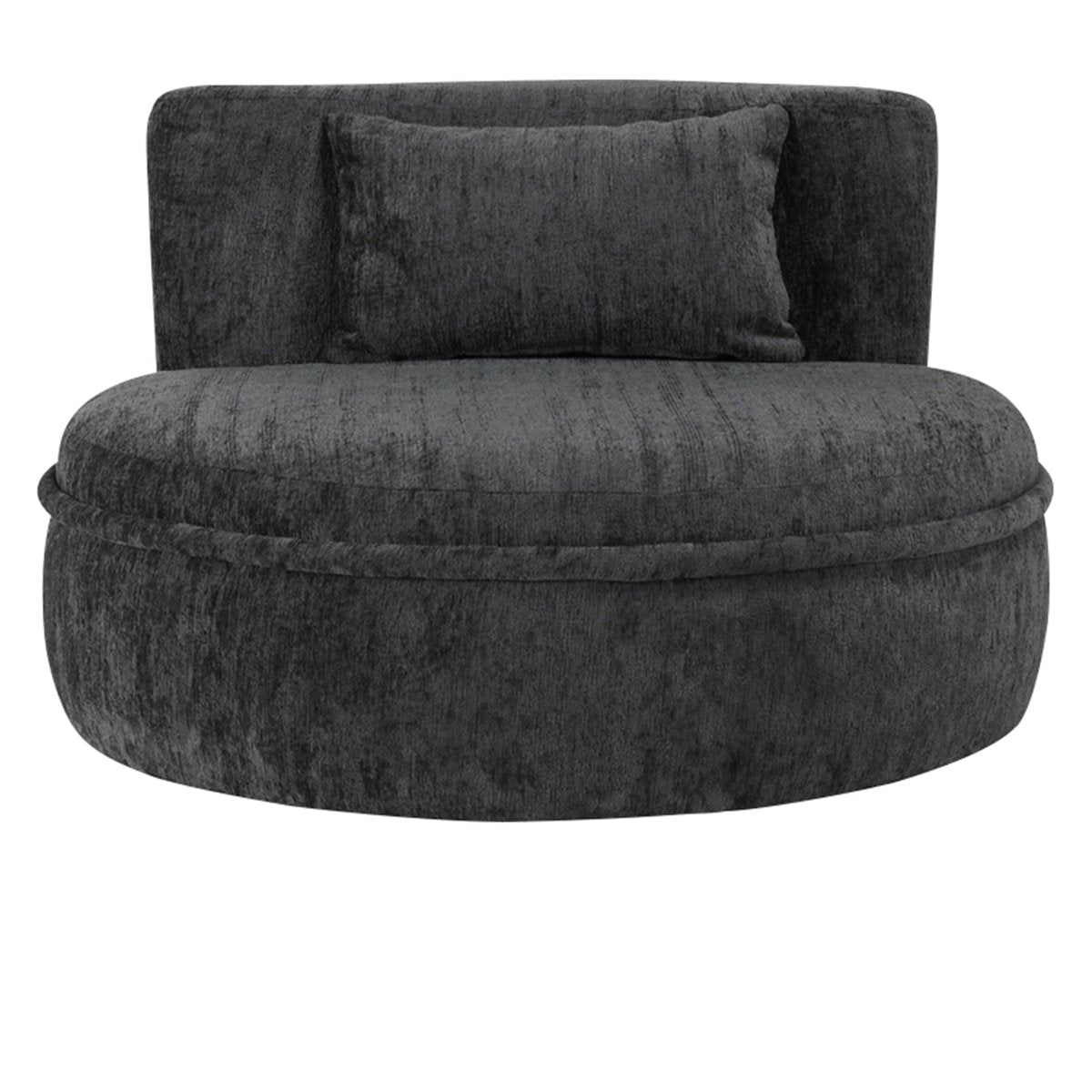 Krista Swivel Lounge Chair Charcoal | BeBoldFurniture