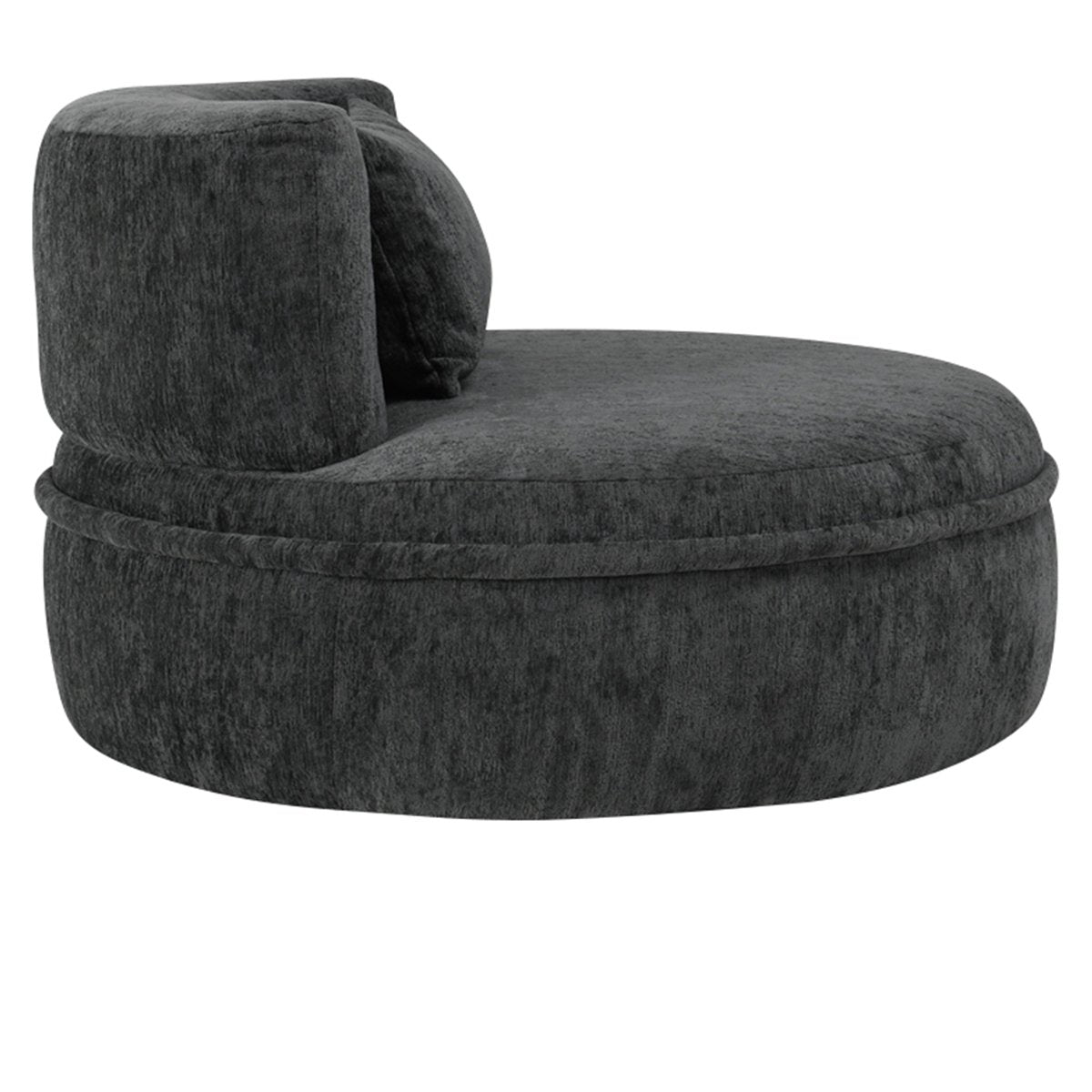 Krista Swivel Lounge Chair Charcoal | BeBoldFurniture