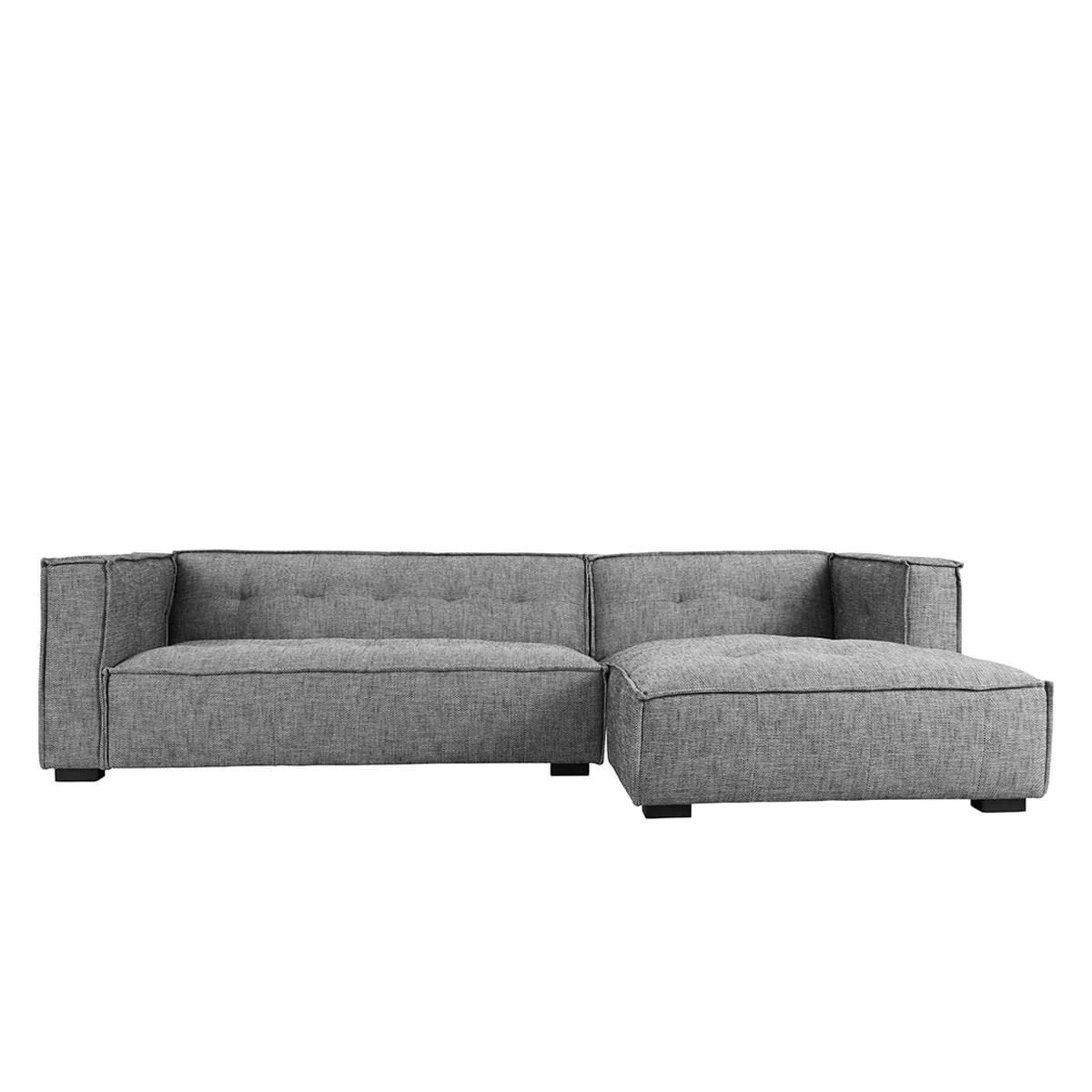 Element Upholstered 2pc Sectional w/RAF Chaise Gray | BeBoldFurniture