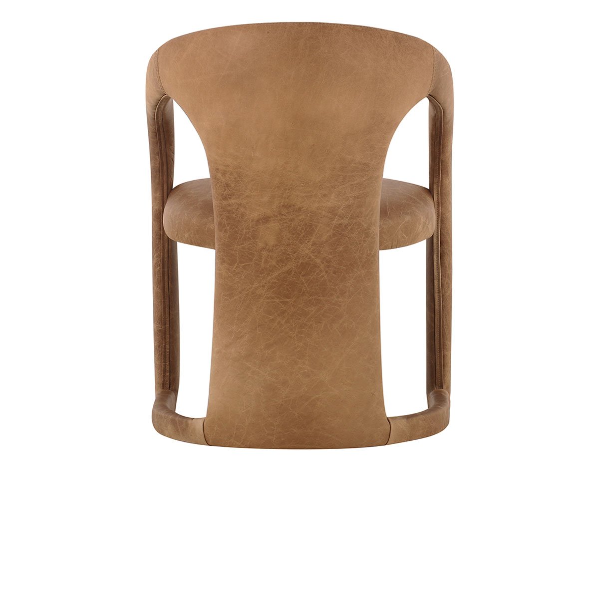 Archie Distressed Leather Dining Chair Maple Brown | BeBoldFurniture